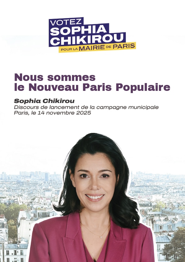 Image d'illustration pour le lien permettant de télécharger le PDF du discours de lancement de campagne de Sophia Chikirou