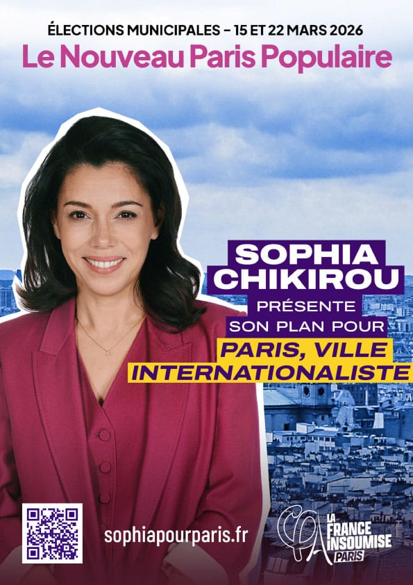 Photo de couverture du plan pour Paris, ville internationaliste de Sophia Chikirou