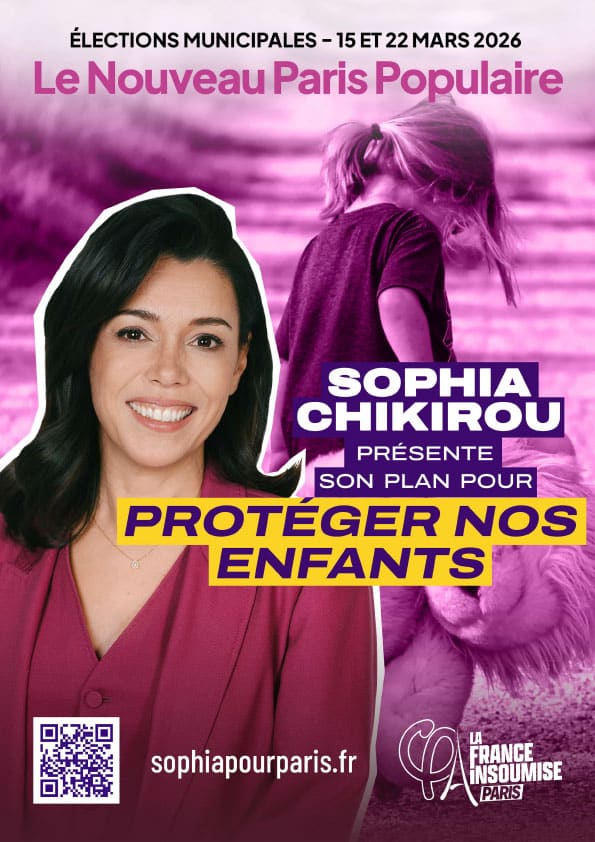 Couverture du plan "Protéger nos enfants" de Sophia Chikirou